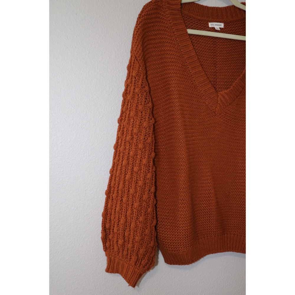 Blu Pepper Back Button Knit Sweater - image 5